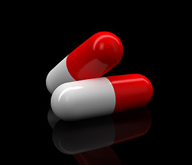 Image showing Two Medical pills.