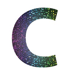 Image showing letter C of different colors