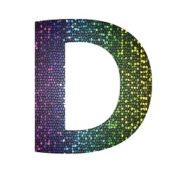 Image showing letter D of different colors