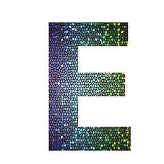 Image showing letter E of different colors