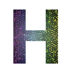 Image showing letter H of different colors