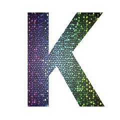 Image showing letter K of different colors