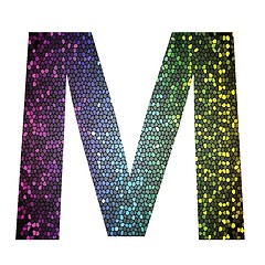 Image showing letter M of different colors