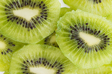 Image showing Kiwi slices for background