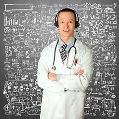 Image showing doctor with headphones