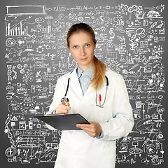 Image showing doctor woman looking at camera