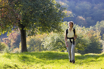 Image showing Hiking in autumn