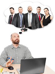 Image showing business man thinking