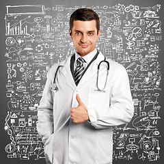 Image showing Doctor Man With Stethoscope