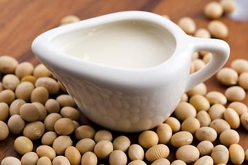 Image showing Soy milk with beans