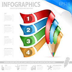 Image showing Pencil and Infographic