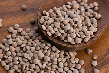 Image showing Dry Organic Brown Lentils