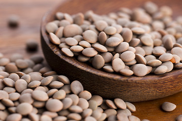 Image showing Dry Organic Brown Lentils