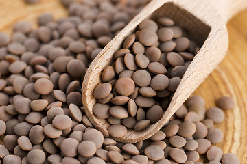 Image showing Dry Organic Brown Lentils