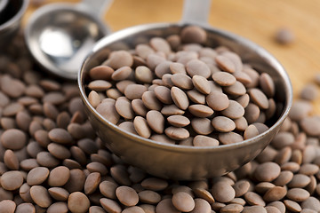 Image showing Dry Organic Brown Lentils