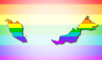 Image showing Rainbow flag pattern - Malaysia