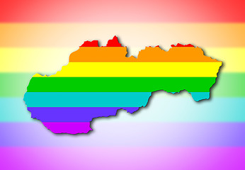 Image showing Rainbow flag pattern - Slovakia