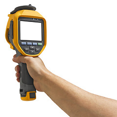 Image showing Man recording with thermal camera