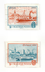 Image showing Hungarian postage stamps