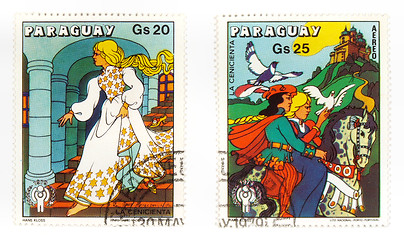 Image showing Vintage Paraguay stamps