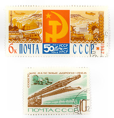 Image showing Soviet postage stamps