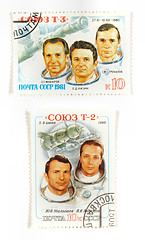 Image showing Soyuz programme post stamps