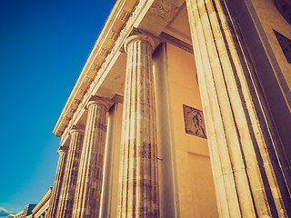 Image showing Retro look Brandenburger Tor Berlin