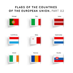 Image showing Flags of EU countries