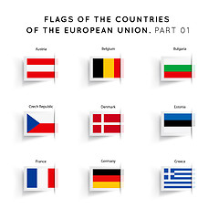 Image showing Flags of EU countries