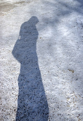 Image showing Photographers shadow