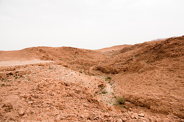 Image showing Desert Canyon in Israel Dead Sea travel attraction for tourists