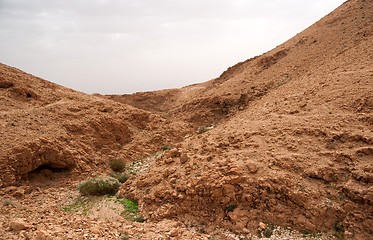 Image showing Desert Canyon in Israel Dead Sea travel attraction for tourists