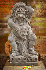 Image showing Vintage statue of the deity child-eating Rangda. Indonesia, Bali