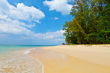 Image showing Daytime landscape with a beautiful beach and tropical sea