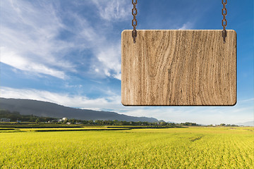 Image showing Blank wooden sign