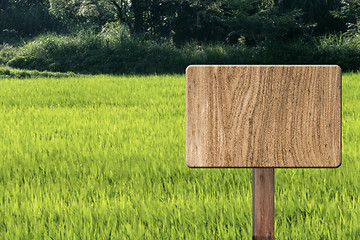 Image showing Blank wooden sign