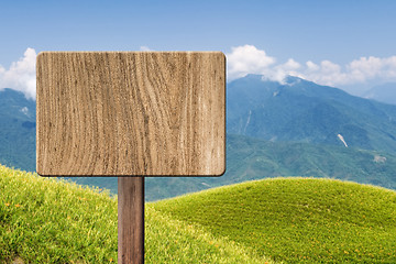 Image showing Blank wooden sign