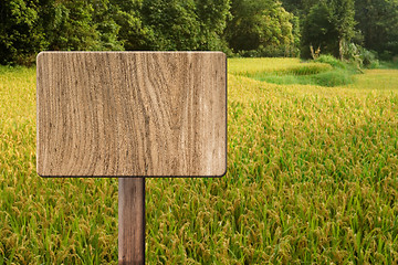 Image showing Blank wooden sign