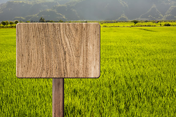 Image showing Blank wooden sign
