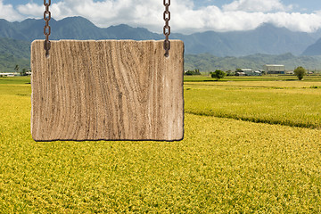 Image showing Blank wooden sign