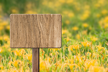 Image showing Blank wooden sign