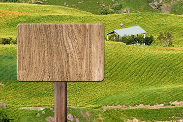 Image showing Blank wooden sign