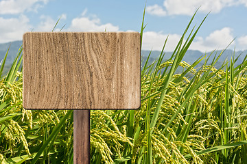 Image showing Blank wooden sign