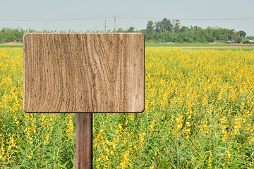 Image showing Blank wooden sign