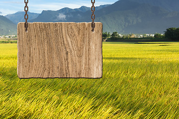 Image showing Blank wooden sign