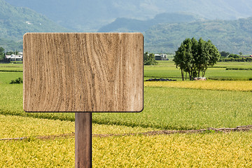 Image showing Blank wooden sign