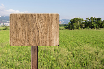 Image showing Blank wooden sign