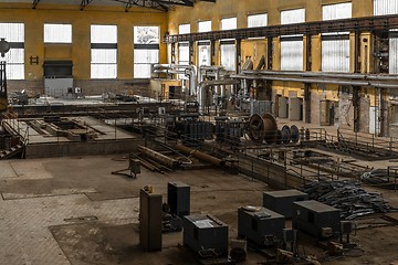 Image showing Electricity distribution hall in metal industry