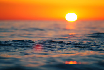 Image showing sunset wave