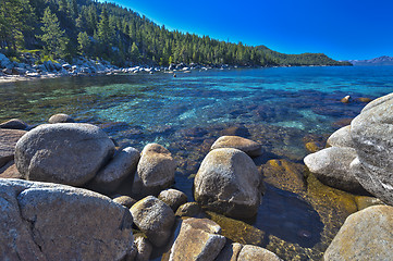 Image showing Beautiful Shoreline of Lake Tahoe